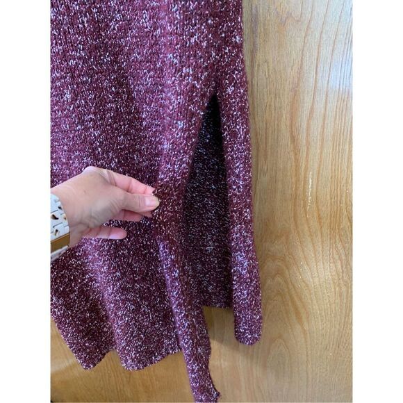 Anthropologie Sleeveless Flowy Turtleneck Tunic Sweater Bordeaux‎ Size S - Picture 8 of 12